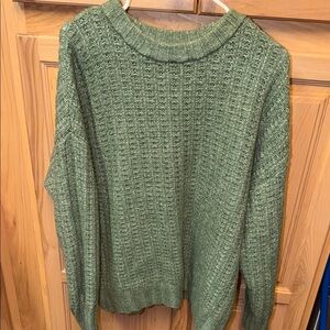 American Eagle Outfitters Olive Crew Neck Sweater